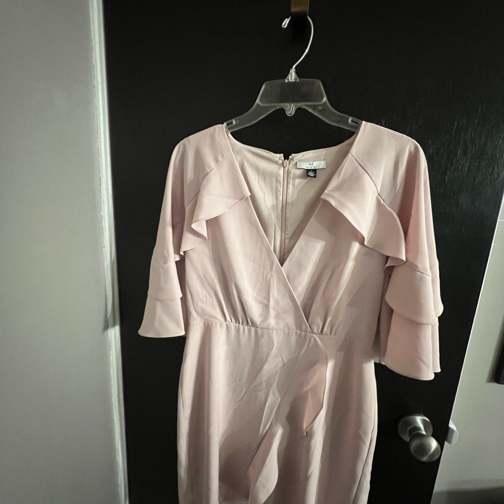 H by Halston Soft Pink Long Sleeve Dress
